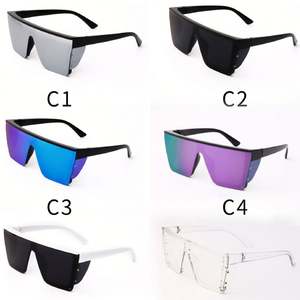 Gafas de Sol Cuadradas Plateadas con Logotipo Personalizado, Retro, para Hombre y Mujer, con Montura Grande, Lentes Polarizadas UV400 de una Sola Pieza - Product Image 4