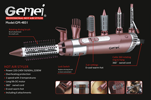 Secador de Pelo Profesional GEEMY <span class=keywords><strong>GEMEI</strong></span> 7 en 1 GM4831 con Motor de CC para Salón, Secador de Pelo de 3 Velocidades - Product Image 2