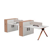 Bureau de direction ergonomique en bois massif, panneau E1 9 mm, écologique, avec écran de bureau réglable en hauteur et ventilateur de refroidissement double tête latéral