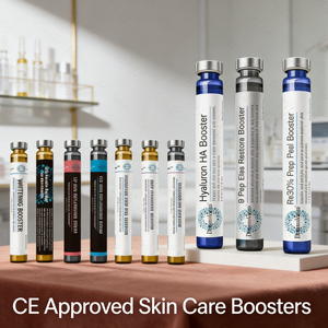 Essence <span class=keywords><strong>Booster</strong></span> Certifiée CE pour le Visage 9ml*6 Flacon en Verre – Hydratant et Éclaircissant pour Appareil Professionnel et Utilisation Directe - Product Image 1