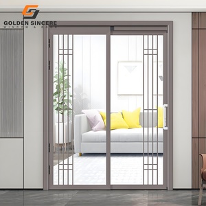 Porte intérieure moderne personnalisée pliante à double vitrage PD Nouveau design de porte coulissante pivotante pour salle de bain en aluminium PT pour la maison et la villa - Product Image 5