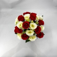 Bouquet de roses artificielles multicolores en soie, bouquet de roses pour mariage, décoration de fête à domicile, fausse fleur personnalisable