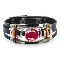 Bracelet en cuir personnalisable NBA pour badge de club de baseball, accessoires en alliage pour cadeaux d'événements sportifs pour les fans