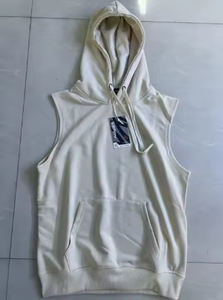 <span class=keywords><strong>Sweat</strong></span> à capuche <span class=keywords><strong>sans</strong></span> manches traditionnel pour hommes pour le confort d'été, coupe-vent pour hommes - Product Image 3