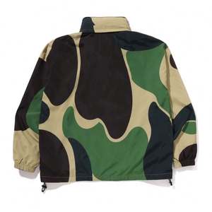 Custom Camo <b>Lightweight</b> Zip-Up <b>Hoodie</b> for <b>Men</b>-Casual Summer Oversized Luxury Jacket - Product Image 2