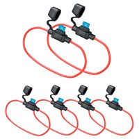 Porte-fusible étanche en ligne avec fil de cuivre 16AWG 300mm, pour fusibles mini-lame ATC ATO ATM 5A-30A 12V-32V, pour coupure de circuit automobile, marine et bateau