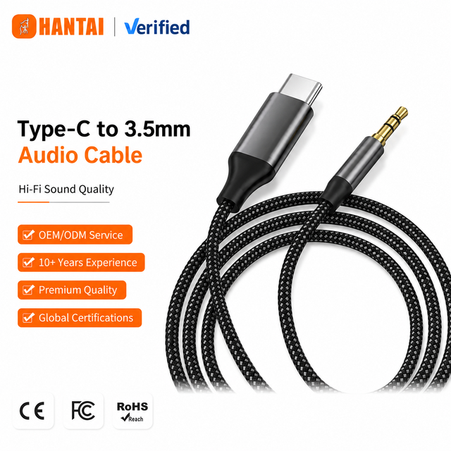 USB C to 3.5mm Aux Cable for Car Durable Braided Nylon Type C to 3.5mm Male to Male Audio Cord with Built-in DAC Chip