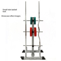 Support de rangement pour haltères en acier avec grandes et petites perforations, pour barres d'haltères, équipement de fitness à domicile, organisateur de rangement pour plaques de poids