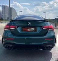 Abs plastique brillant noir pare-chocs arrière A45S type diffuseur pour BENZ classe A v177 sedan saloon diffuseur avec embout