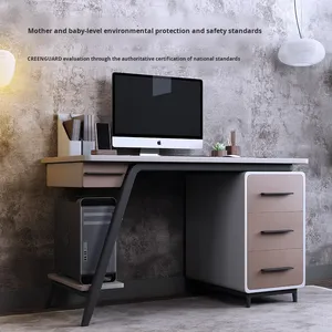 Scrivania per Bambini di Lusso Leggero con Libreria e Cassetti/Mensole, Scrivania da Studio Nordica in Legno Montabile <span class=keywords><strong>a</strong></span> Parete - Product Image 2