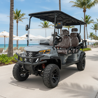 Voiturette de golf de luxe 6 places homologuée pour la route, pour enfants, utilisable en extérieur, dans les campings communautaires et sur les terrains de golf, avec batterie au lithium certifiée CE