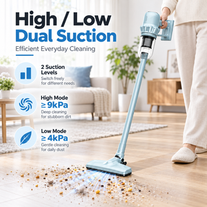 Aspirateur balai sans fil 2-en-1 130W, aspiration 2 vitesses, filtre HEPA, bac à poussière 0,7L, aspirateur à main léger sans fil - Product Image 3