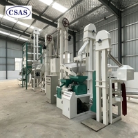 Ligne de production complète de riz paddy CSAS 20-25 tonnes, usine de décorticage et de décortiqueuse de riz, garantie 1 an, puissance 46 kW, origine Guangdong