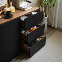 Buffet autoportant en bois massif de style nordique, moderne et minimaliste, pour entrée et salon, résistant à la moisissure, meuble de rangement pour la maison