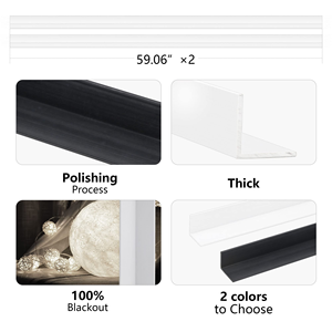 Tiras Laterales de PVC 100% Opacas para Persianas y Cortinas, Bloqueador de Luz, Venta al Por Mayor - Product Image 3