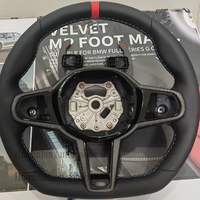 Bon marché Prix cuir bande rouge M Stripe roue pour BMW CS M4 ID8 F série volant de voiture
