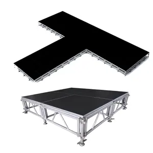 Professional And Technical Indoor And Outdoor Assemble Aluminum Stage With Red Carpet Platform