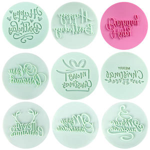 Acrylique <span class=keywords><strong>Joyeux</strong></span> <span class=keywords><strong>Anniversaire</strong></span> <span class=keywords><strong>Joyeux</strong></span> Noël Cookie Embosser Moule <span class=keywords><strong>Pochoir</strong></span> Fondant Glaçage Biscuit Moule Fournitures De Cuisson - Product Image 2