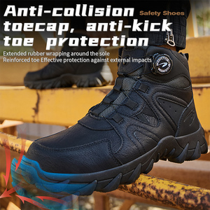 <span class=keywords><strong>Scarpe</strong></span> <span class=keywords><strong>Antinfortunistiche</strong></span> di Alta Qualità, Stivali da Lavoro in Pelle con Fibbia Girevole, <span class=keywords><strong>Scarpe</strong></span> Industriali con Punta in Acciaio Standard Europeo - Product Image 4