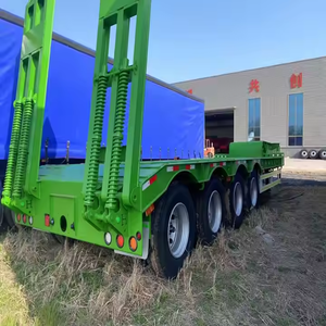 Heavy-Duty Articulated Low-Bed Semi-<b>Trailer</b> White Large <b>Commercial</b> <b>Truck</b> <b>Trailers</b> - Product Image 5