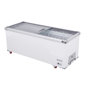 Tủ lạnh thương mại nhiệt độ đơn 2m Tủ đông sâu ngang với cửa kính trượt hàng đầu làm mát loại khí hậu mát mẻ - Product Image 2