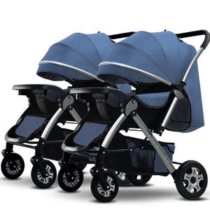 <span class=keywords><strong>Cochecito</strong></span> Doble para Bebés, Dos Plazas, Asientos Reclinables, Ligero, Metálico, Plegable, con un Solo Botón - Product Image 6