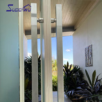 Portes Patio Professionnelles Pliantes en Aluminium Insonorisées, Pivot en Verre de Sécurité Pliant pour Hôtel Villa
