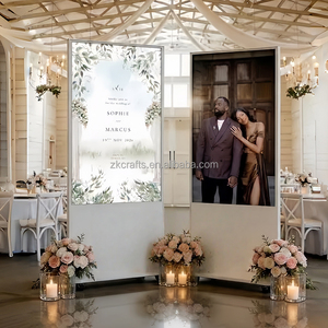 ZKAI NOUVEAU Écran publicitaire sur pied pour <span class=keywords><strong>mariage</strong></span>, affichage photo, machine numérique LED tactile, panneau de bienvenue et plan des places assises - Product Image 3