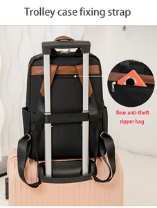 <span class=keywords><strong>Zaino</strong></span> per Laptop da 15.6 Pollici per Donne, Design Semplice Vintage Antifurto, <span class=keywords><strong>Borsa</strong></span> da Lavoro e Viaggio Estiva - Product Image 3