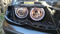 4X131MM Jaune. Ambre. Rouge. Bleu. Vert. Anneaux halo en coton avec LED SMD Angel Eyes pour BMW E36 E38 E39 E46