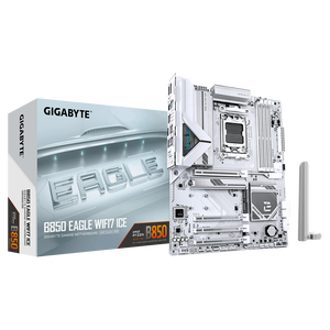 เมนบอร์ด <span class=keywords><strong>GIGABYTE</strong></span> 2025 รุ่นใหม่ B850 EAGLE WIFI7 ICE สำหรับเล่นเกมบนเดสก์ท็อป รองรับ WIFI แรม DDR5 PCIe 5.0 ช่องใส่ M.2 <span class=keywords><strong>SSD</strong></span> และ SATA รองรับฮาร์ดไดรฟ์สูงสุด <span class=keywords><strong>256GB</strong></span> - Product Image 2