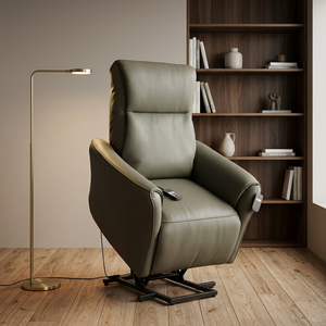 Sillón Reclinable Eléctrico de Cuero Moderno de Lujo con Control Remoto, OEM ODM, Silla Elevadora para Hoteles, Silla Elevadora para Personas Mayores - Product Image 1