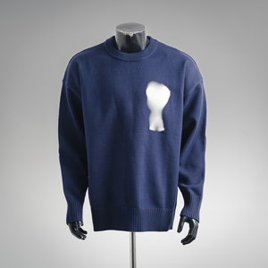 Nuovo <span class=keywords><strong>Maglione</strong></span> Autunnale a Collo Alto con Cuore per Uomo e Donna, Tinta Unita, Stile Giovanile <span class=keywords><strong>AMI</strong></span> CLAMS, Casual, Traspirante, Antirughe, in Cotone Lavorato a Maglia - Product Image 5