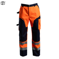 Ensemble de travail JIADE, veste de sécurité haute visibilité classe 3 imperméable et respirante avec capuche amovible et pantalon de travail pour hommes