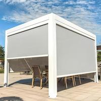 Luxe Bioclimatic Aluminium Patio Toit Jardin Motorisé Gazebo Persienne Extérieur Pergola Décorations De Jardin Pergola Supports