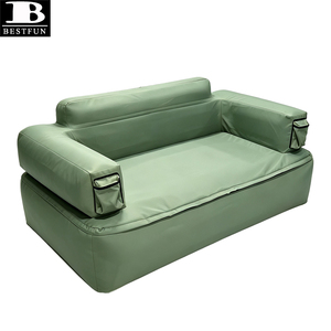 Canapé gonflable <span class=keywords><strong>2</strong></span> places avec pompe intégrée, durable, en tissu Drop-Stitch, idéal pour le camping et les espaces extérieurs - Product Image 6