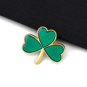 Mayorista Fabricante Esmalte Suave Chapado en Oro Insignia Aleación de Zinc <span class=keywords><strong>Trébol</strong></span> trae Suerte Personalización Pins - Product Image 5