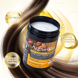 Mascarilla Capilar Hidratante y Suavizante para Cabello Rizado con Logotipo Personalizado OEM, Mascarilla Capilar de Queratina con Aceite de Argán Natural - Product Image 4