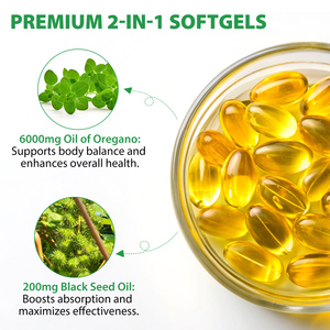 Acentiallabs <span class=keywords><strong>Huile</strong></span> d'<span class=keywords><strong>Origan</strong></span> en Gélules Molles, Complément Herbal, <span class=keywords><strong>Huile</strong></span> de Nigelle Biologique et <span class=keywords><strong>Huile</strong></span> d'<span class=keywords><strong>Origan</strong></span> <span class=keywords><strong>Sauvage</strong></span> 6000mg en Gélules Molles - Product Image 3