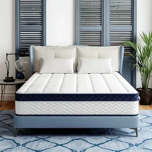 Customized <strong>Topper</strong> Hotel king Queen Twin Latex Memory Foam Pocket Spring <strong>Matress</strong> Vacuum Roll in a Box Bed Mattresses for Sleeping - Product Image 1