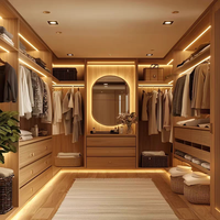 Armoire ouverte avec portes vitrées, armoire moderne, placard avec portes battantes, meuble de salon