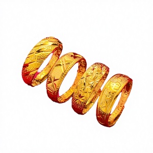 Trendiger Herren-Ehering, Großer Schmuckring, Vietnam Sandgold-Plattiert, Sternenregen-Design, Glänzender Verstellbarer <span class=keywords><strong>Ring</strong></span> - Product Image 1