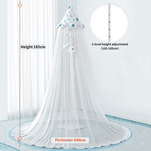 New Châu Âu Phong Cách Thoáng Khí Treo Bé Giường Muỗi Net Xách Tay Bé Cái Nôi Tán Lưới Với Đứng - Product Image 3