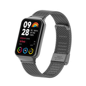 Reloj inteligente ajustable correa Milanesa para <span class=keywords><strong>Xiaomi</strong></span> Smart <span class=keywords><strong>Band</strong></span> 8 18MM <span class=keywords><strong>malla</strong></span> de acero Smartwatch pulsera para mujeres y hombres - Product Image 3