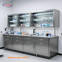 Banc de laboratoire moderne en acier inoxydable 304 pour hôpitaux et écoles, table de laboratoire de chimie et de biologie