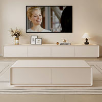 Console TV en bois clair moderne, minimaliste, durable et écologique de haute qualité – Meuble contemporain pour salon, facile à assembler