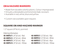 Marqueurs de danger de golf carrés pointus, fabrication directe d'usine, durables, piquets en plastique de 32 pouces, incassables, poteaux de délimitation professionnels