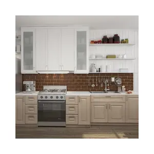 Американский Ретро дизайн индивидуальные домашние кухонные шкафы средней плотности ДВП шкафы