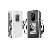 AMPPAL Estación de carga EV de pistolas dobles 60kw-200kw Montado en el piso CCS1 2 Chademo GB/T Salida-750 VDC