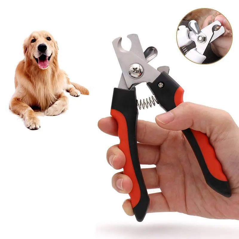 Penggunting kuku anjing profesional baja tahan karat gunting kuku hewan peliharaan dengan File untuk perawatan